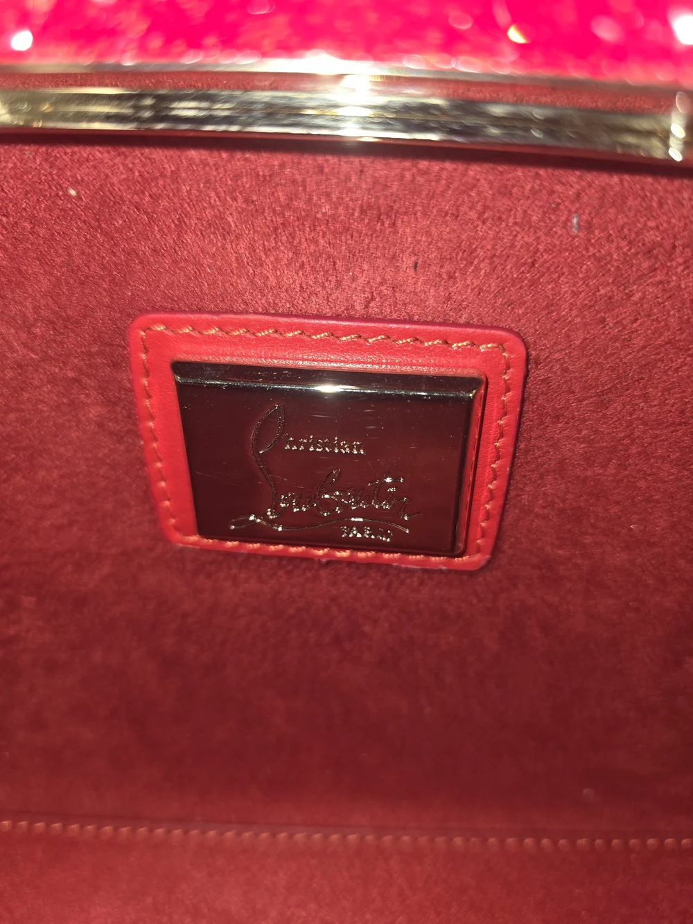 Christian Louboutin White Python-Print Crossbody with Red Cherry Embellishments